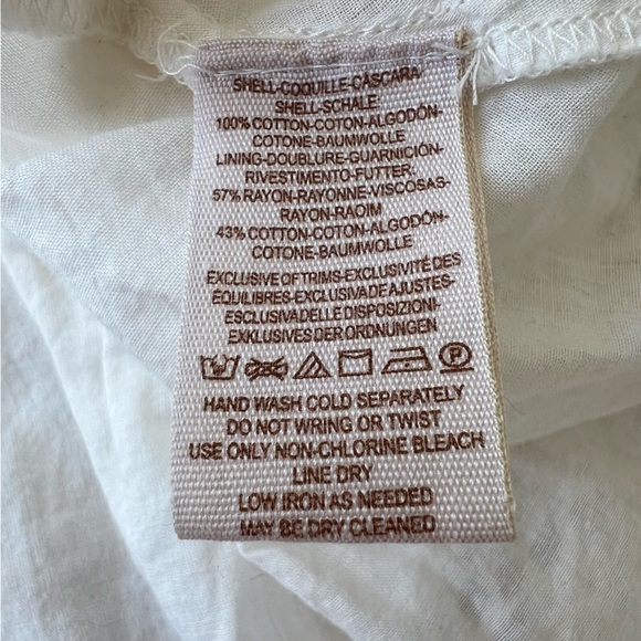 FREE PEOPLE White Crochet Lace Tiered Mini Dress Long Bell Sleeves 4 - Picture 7 of 12